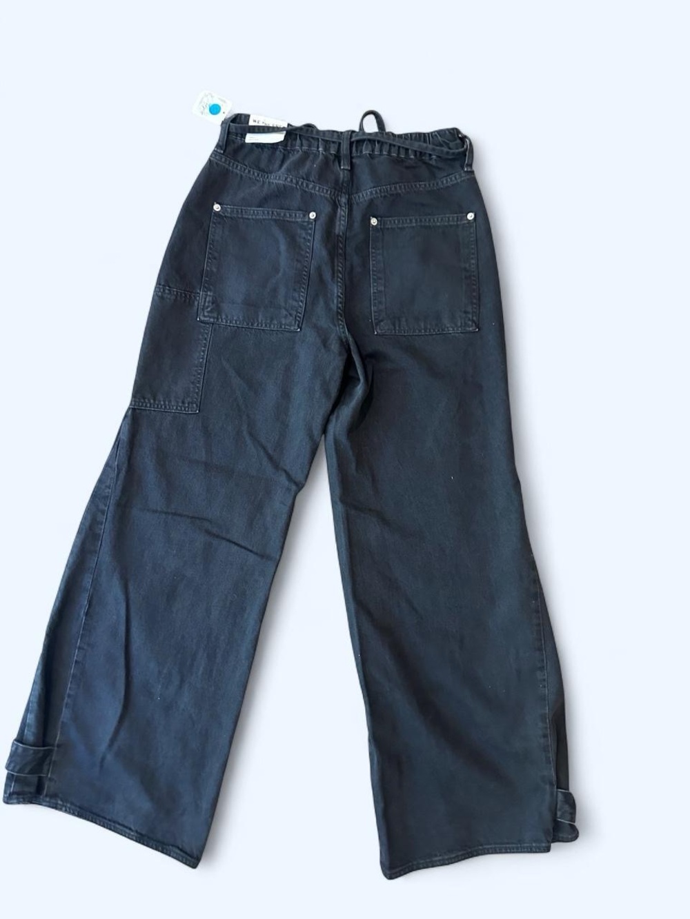 Free People Black Wide-Leg Utility Pants - Picture 4 of 5